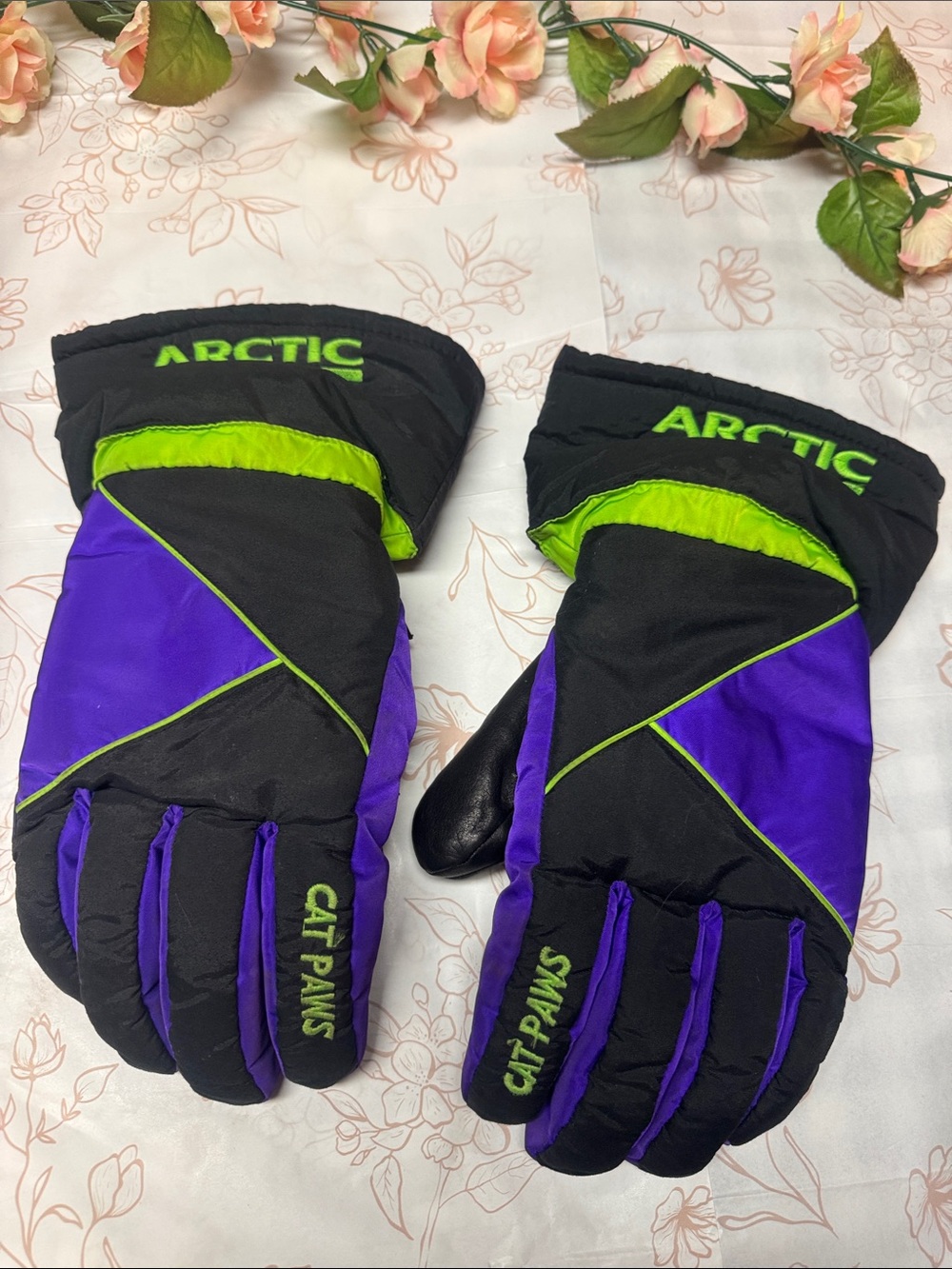 Arctic Cat Paws Men’s Purple & Black Insulated Winter Gloves